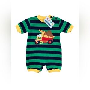 Vintage Miniwear NWT Size 3-6 Months Dump Truck Romper